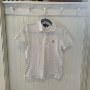 Vintage Lauren Ralph Lauren White Polo with Gold Embroidered Crest